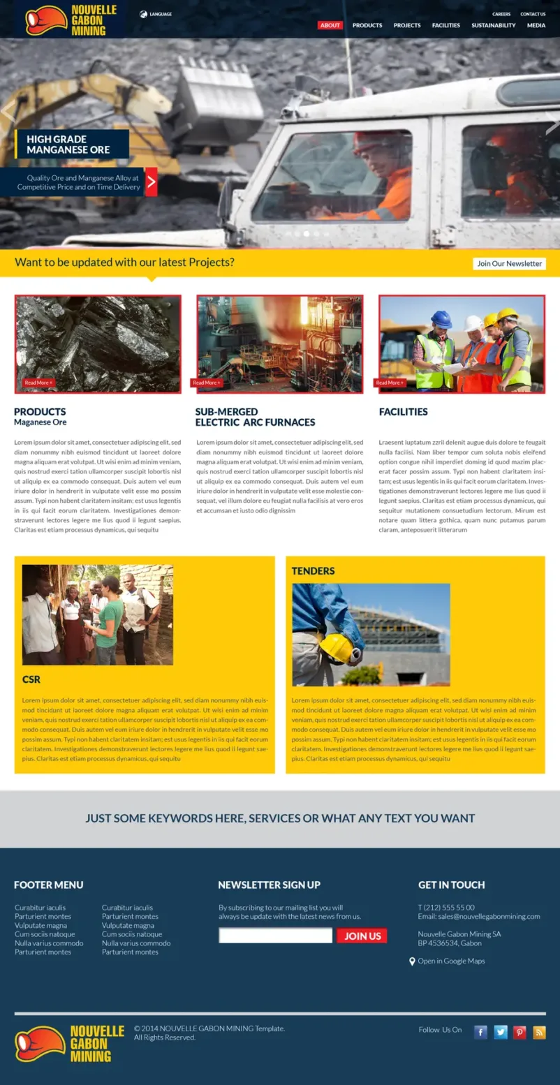 Gabon Mining corporate report design