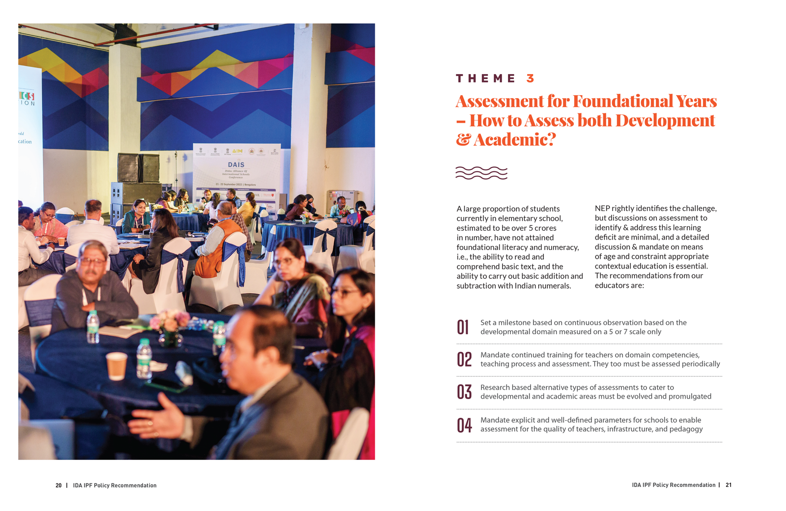 Annual report spread for print and digital delivery
